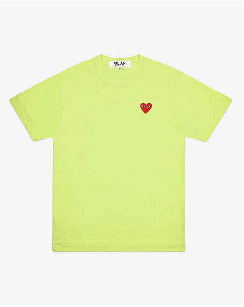 PLAY CDG Unisex T-Shirt 紅愛心繡標多巴胺配色短TEE  多色