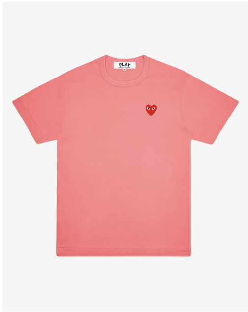 PLAY CDG Unisex T-Shirt 紅愛心繡標多巴胺配色短TEE  多色