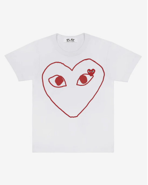 PLAY CDG Unisex T-Shirt 大紅愛心/割線版 短TEE  多色