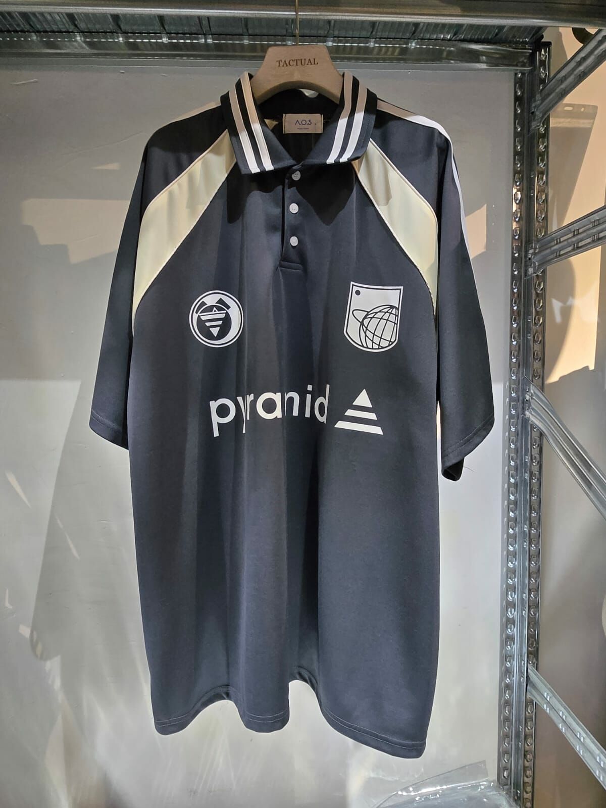 OverSize英文字圖案短袖PoloTee T5552