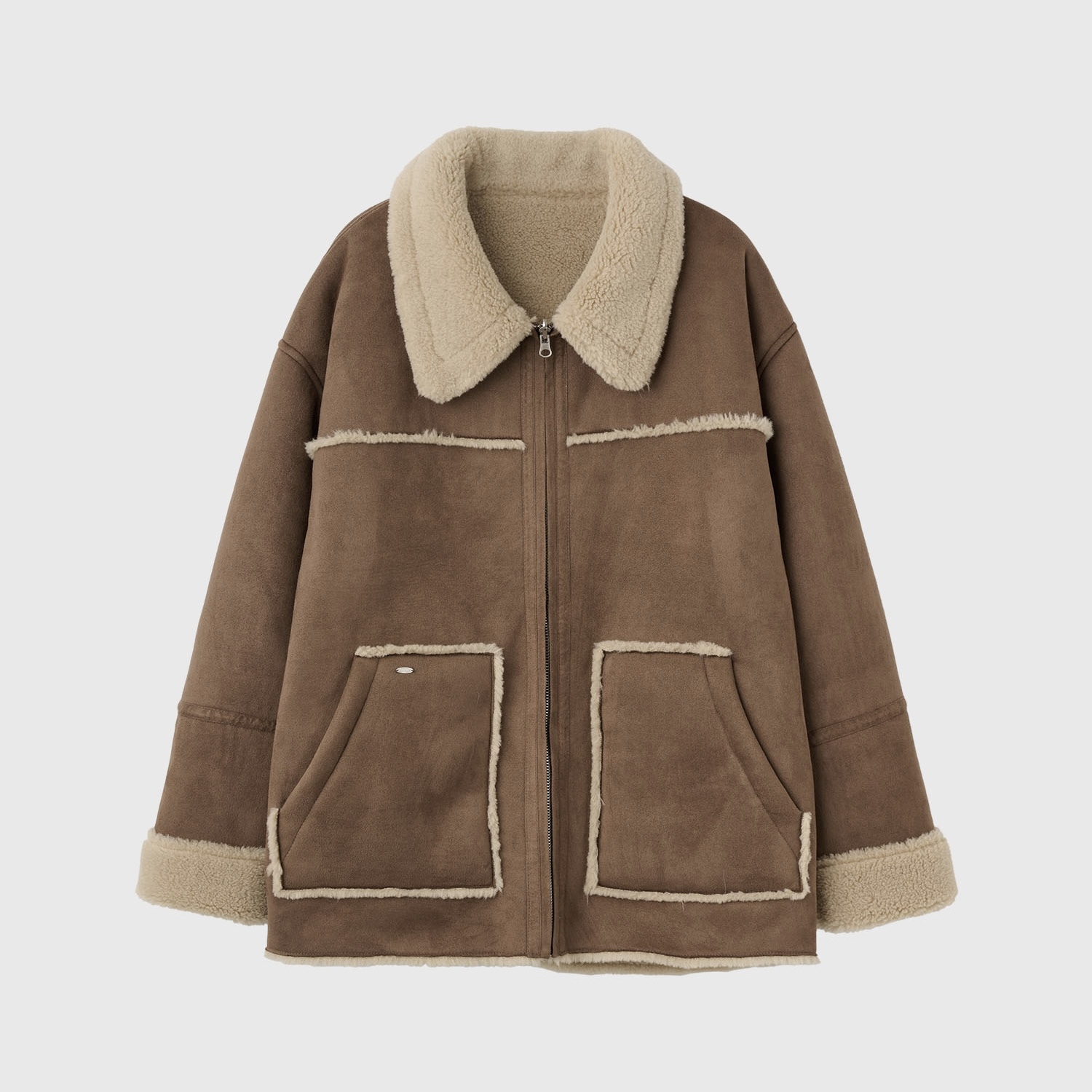 [GENERAL IDEA] REVERSIBLE SUEDE SHEARLING JACKET