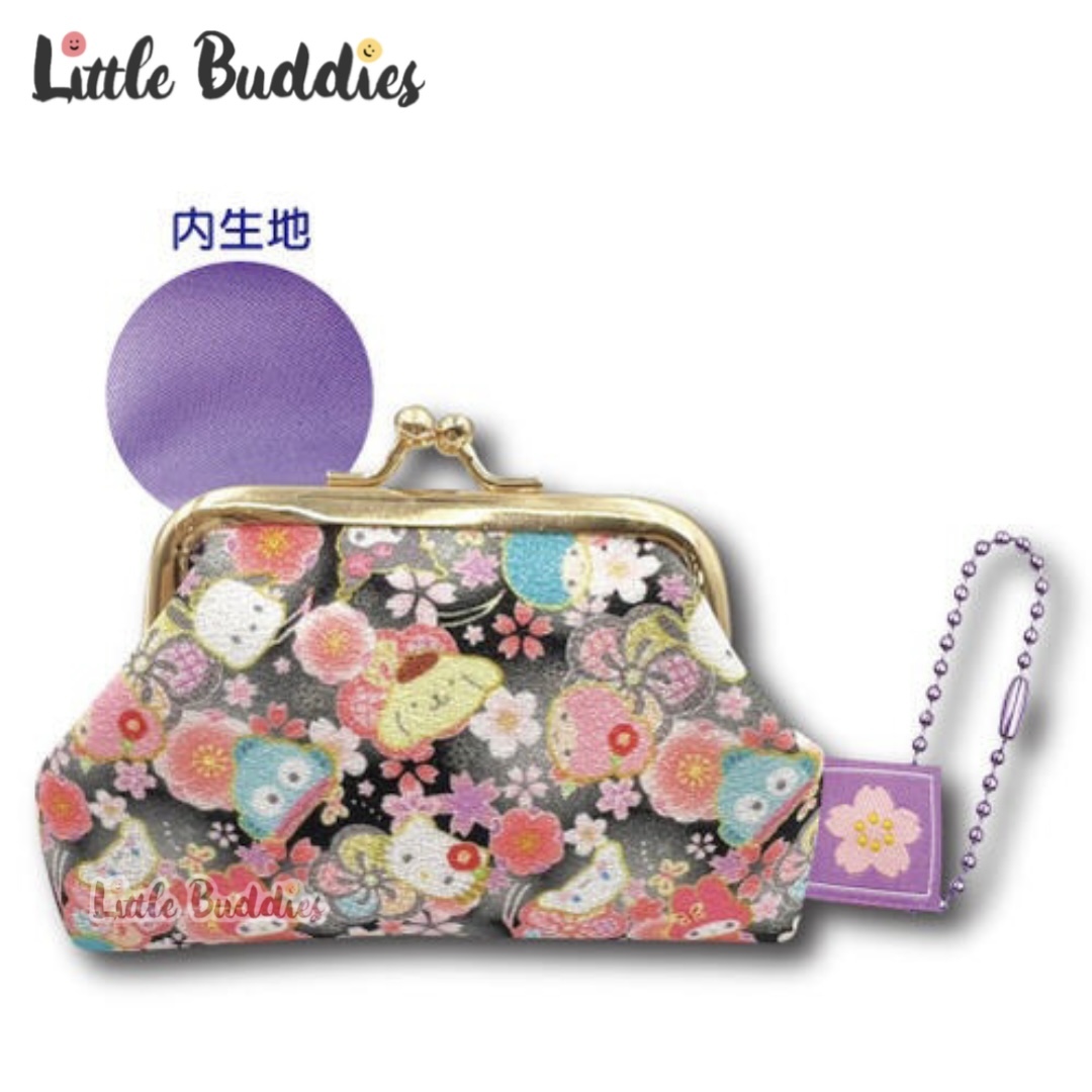 日本 Sanrio Characters 櫻花圖案和風口金包 散紙包 (小)