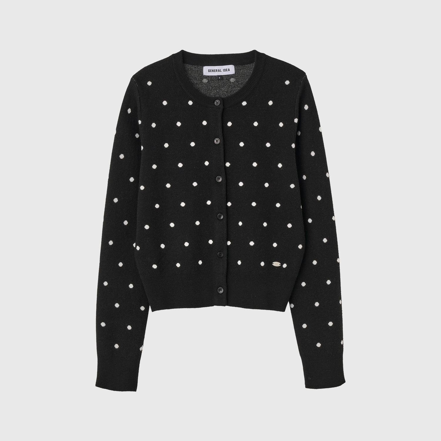 [GENERAL IDEA] CREWNECK JACQUARD DOT CARDIGAN