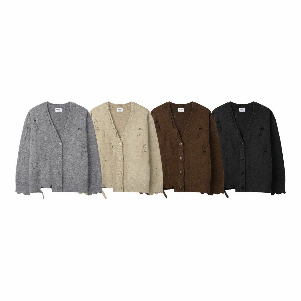 V領破邊開胸針織外套 Votus-058JK