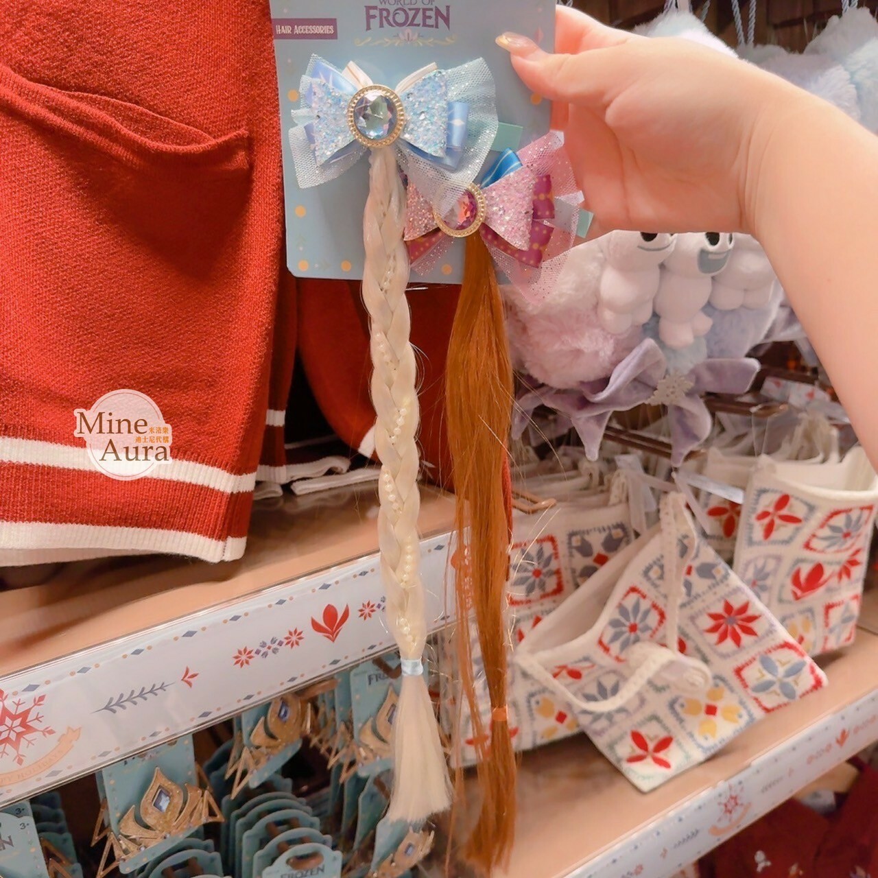 World of Frozen 限定 蝴蝶結 髮夾 編髮造型 兒童 髮飾 冰雪奇緣 Frozen -香港迪士尼樂園