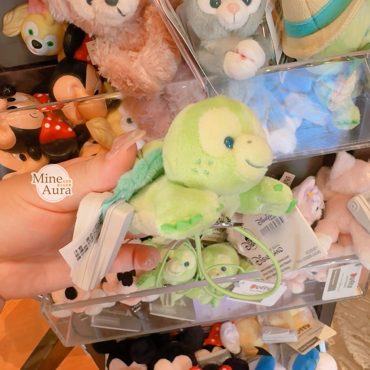 奧樂米拉 海龜 OluMel 趴趴造型 絨毛 髮夾 髮束 髮飾 -香港迪士尼樂園