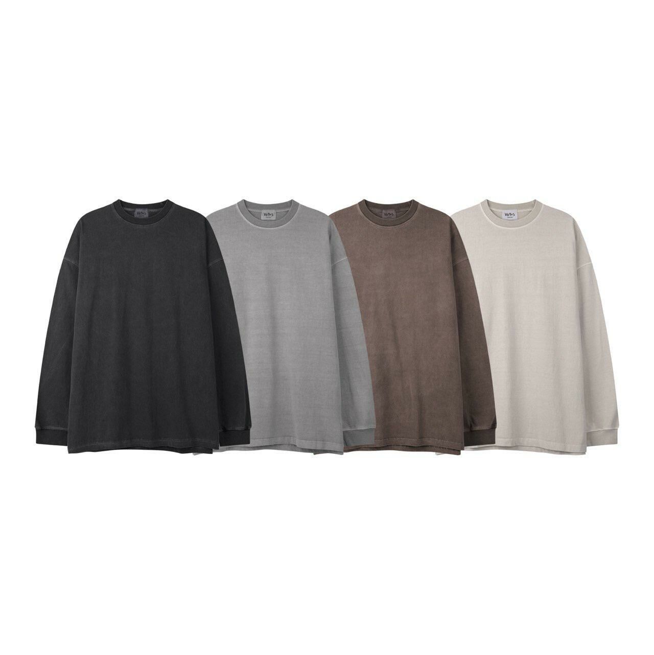 洗水淨色長袖衫 Votus-064T