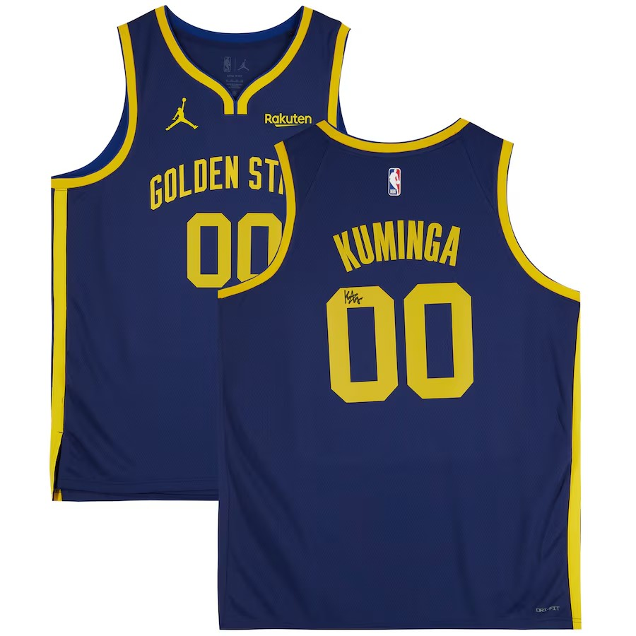 Jonathan Kuminga Golden State Warriors Autographed Navy Jordan Brand Statement Edition Jersey