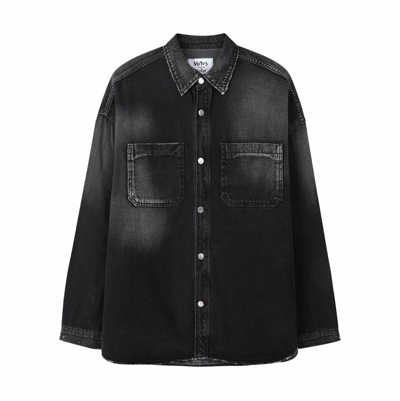 洗水牛仔長袖恤衫 Votus-067S