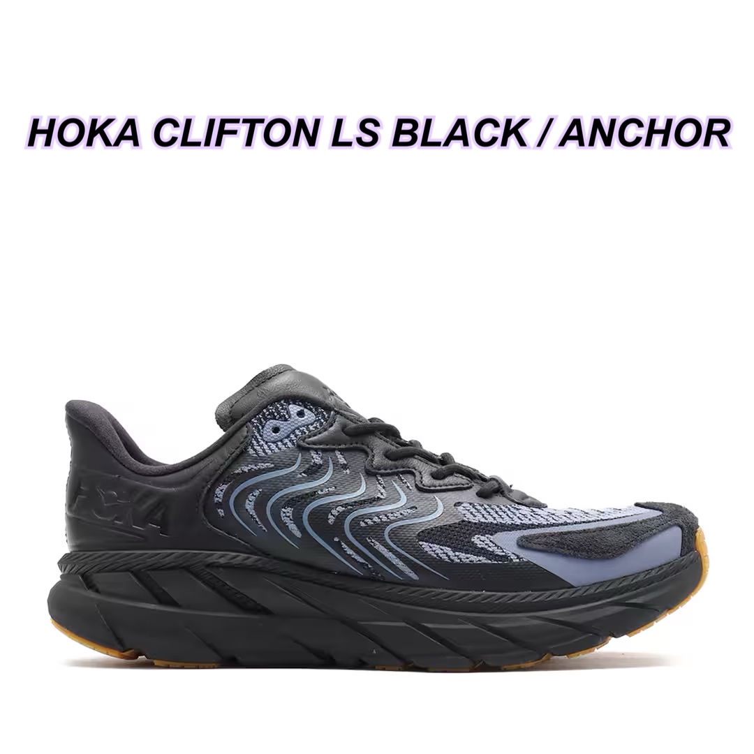 HOKA CLIFTON LS BLACK / ANCHOR 波鞋