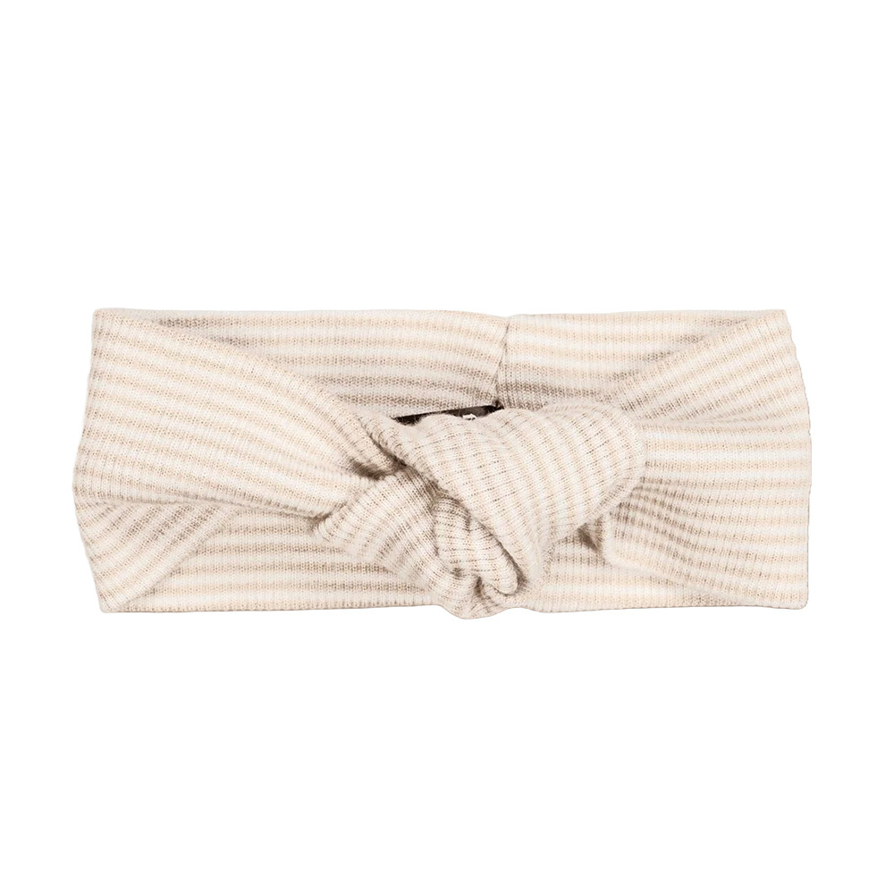 荷蘭Finch & Fable 羊毛羅紋髮帶-Oat Stripe