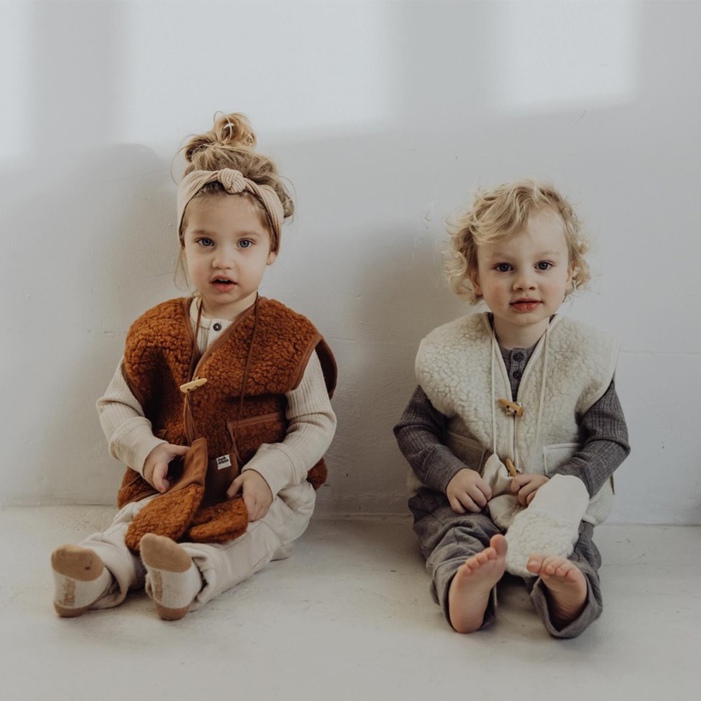 荷蘭Finch & Fable 羊毛羅紋髮帶-Oat Stripe