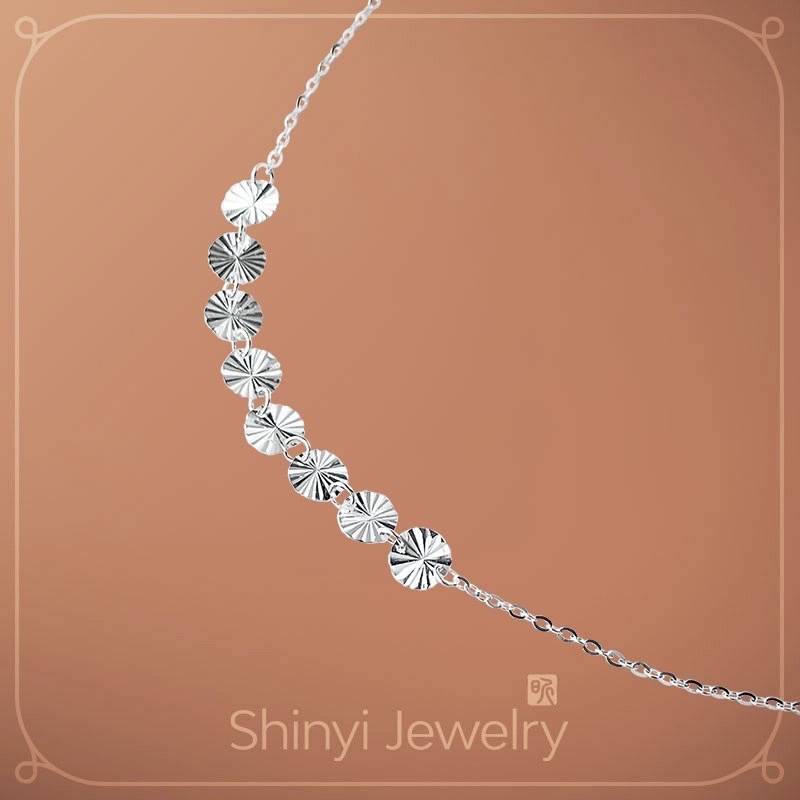 閃亮圓滿微笑足銀套鍊