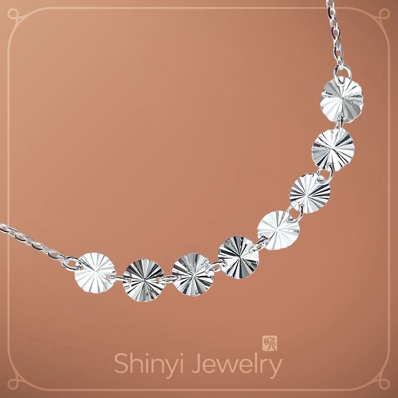 閃亮圓滿微笑足銀套鍊