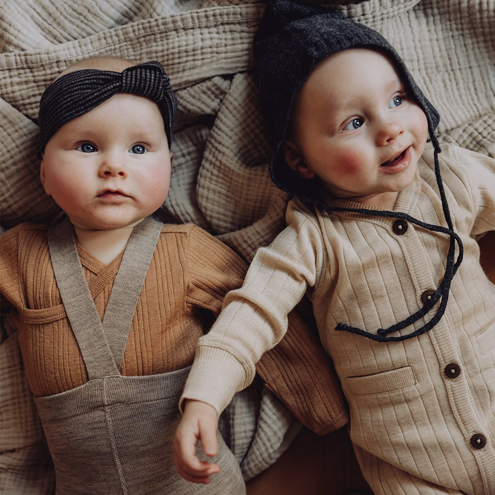 荷蘭Finch & Fable 羊毛羅紋髮帶-Storm Stripe