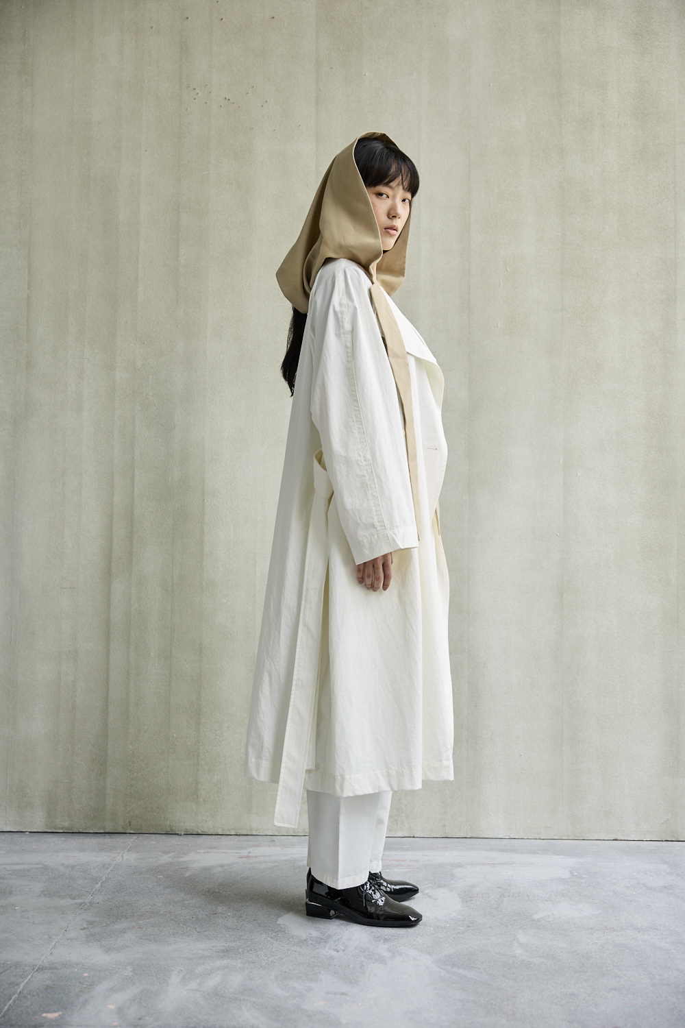 可拆卸造型帽子風衣外套