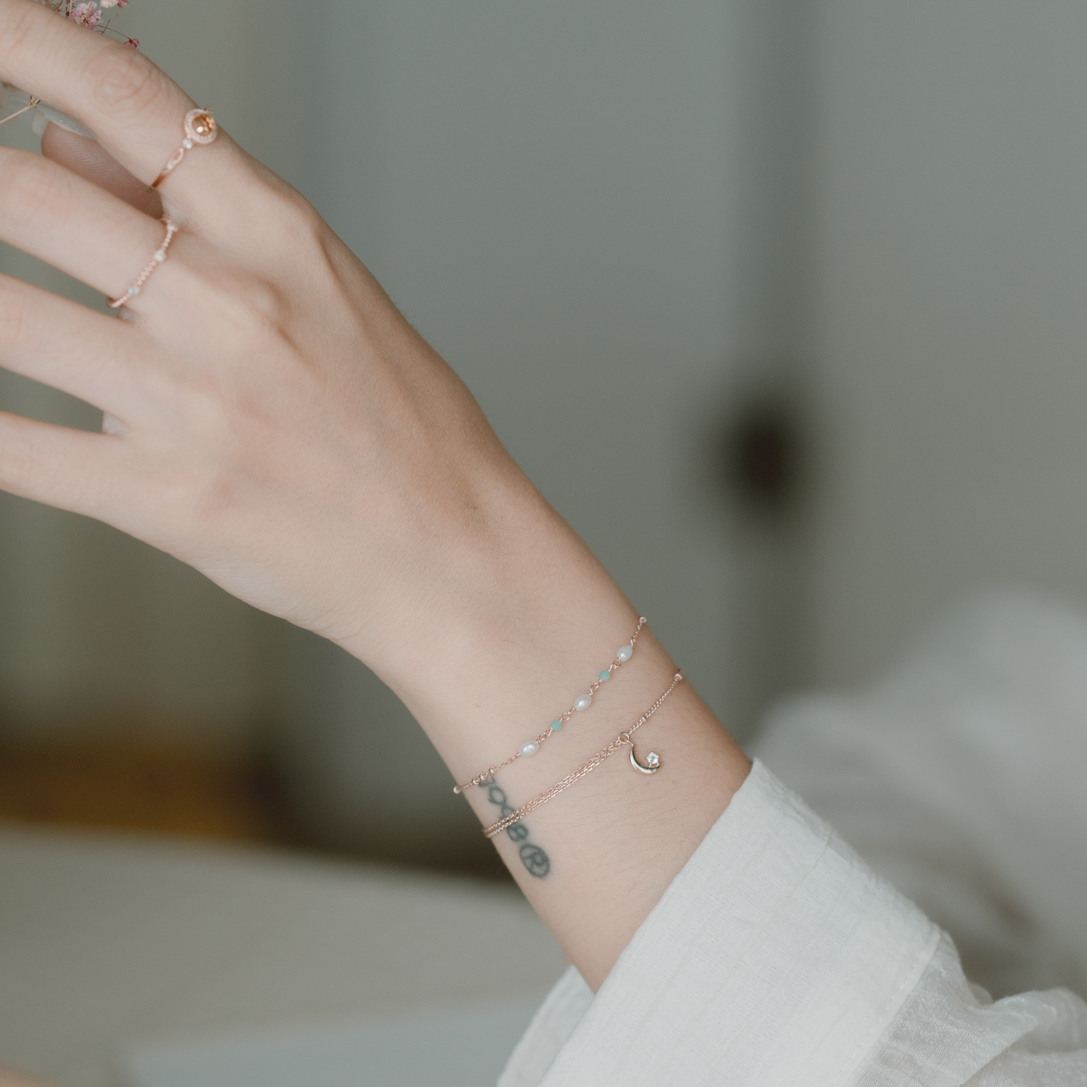 珍珠天河triplets手鏈