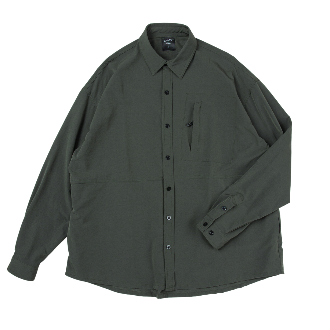 防曬 防風 長袖 襯衫 拉鍊口袋 YAMA山系 【 FUZY 】- A201602