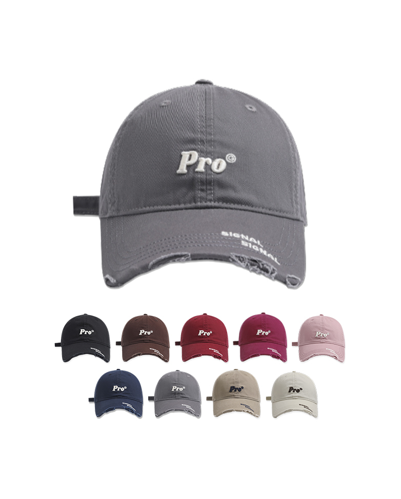 Pro立體刺繡韓版刷破棒球帽 鴨舌帽