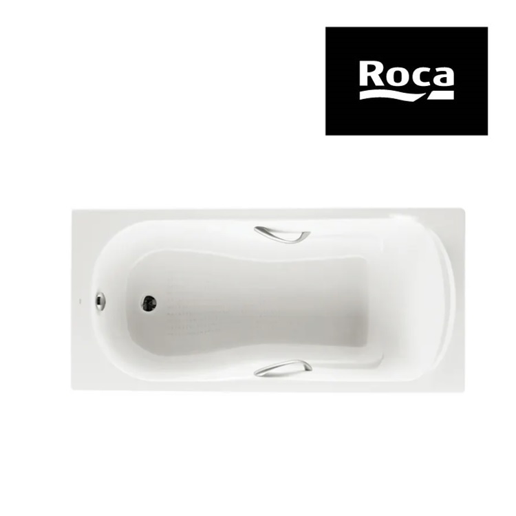 Roca Haiti 233250 Cast Iron Bathtub with anti-slip & grips