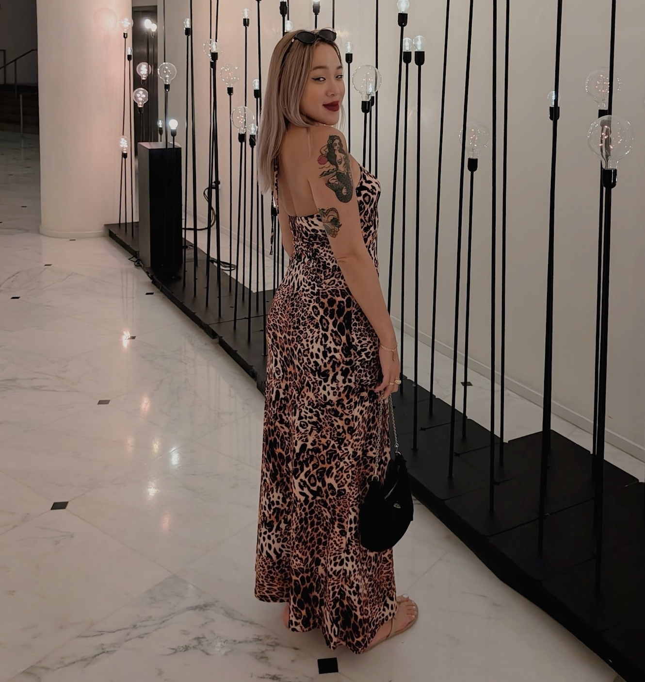 火辣復古❤️‍🔥豹紋魚尾長洋裝