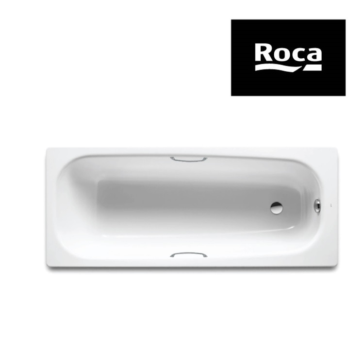 Roca Continental 212933001 Cast Iron Bathtub with anti-slip & grips