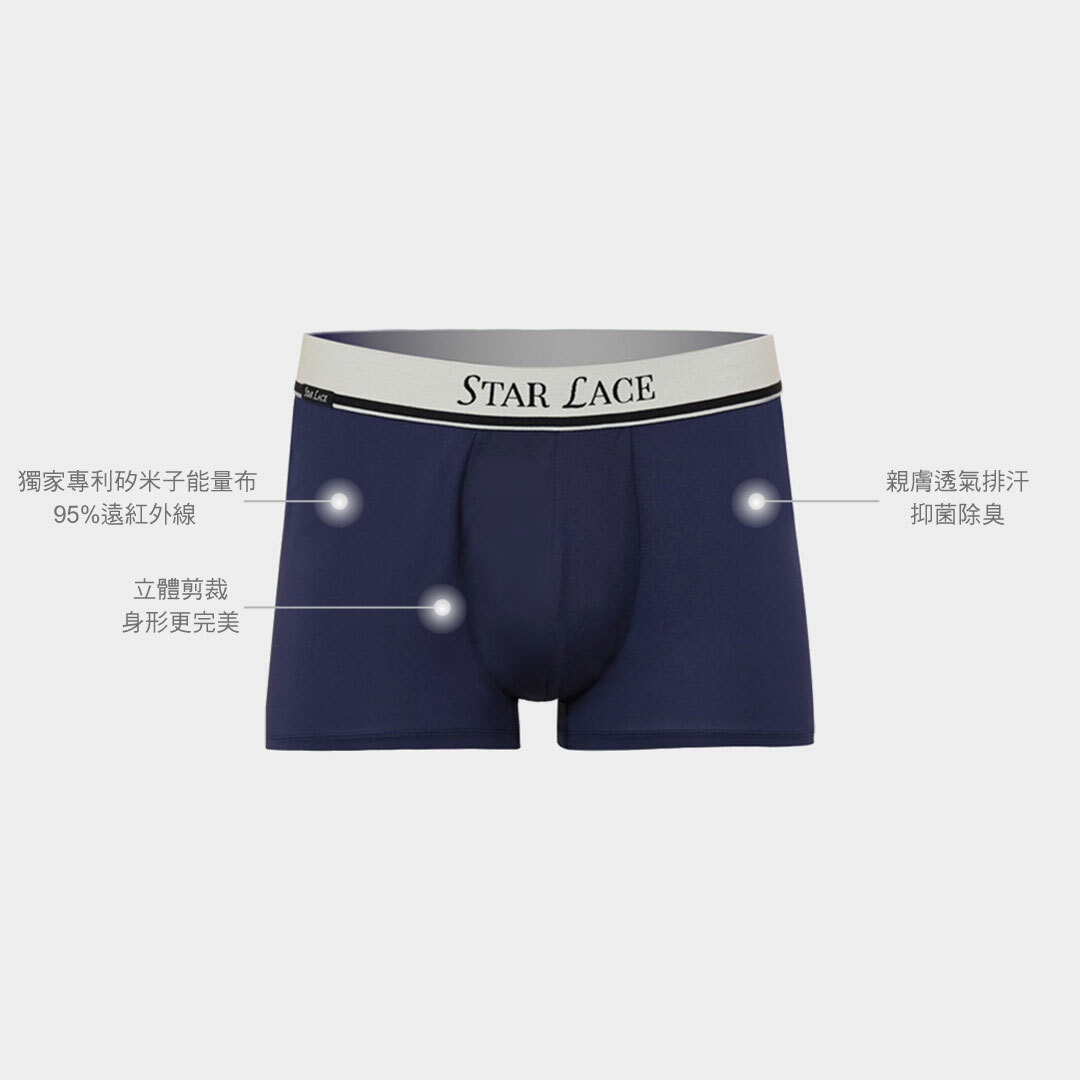 【STAR LACE】矽米子男仕低腰能量起揚內褲(男生內褲三件組)