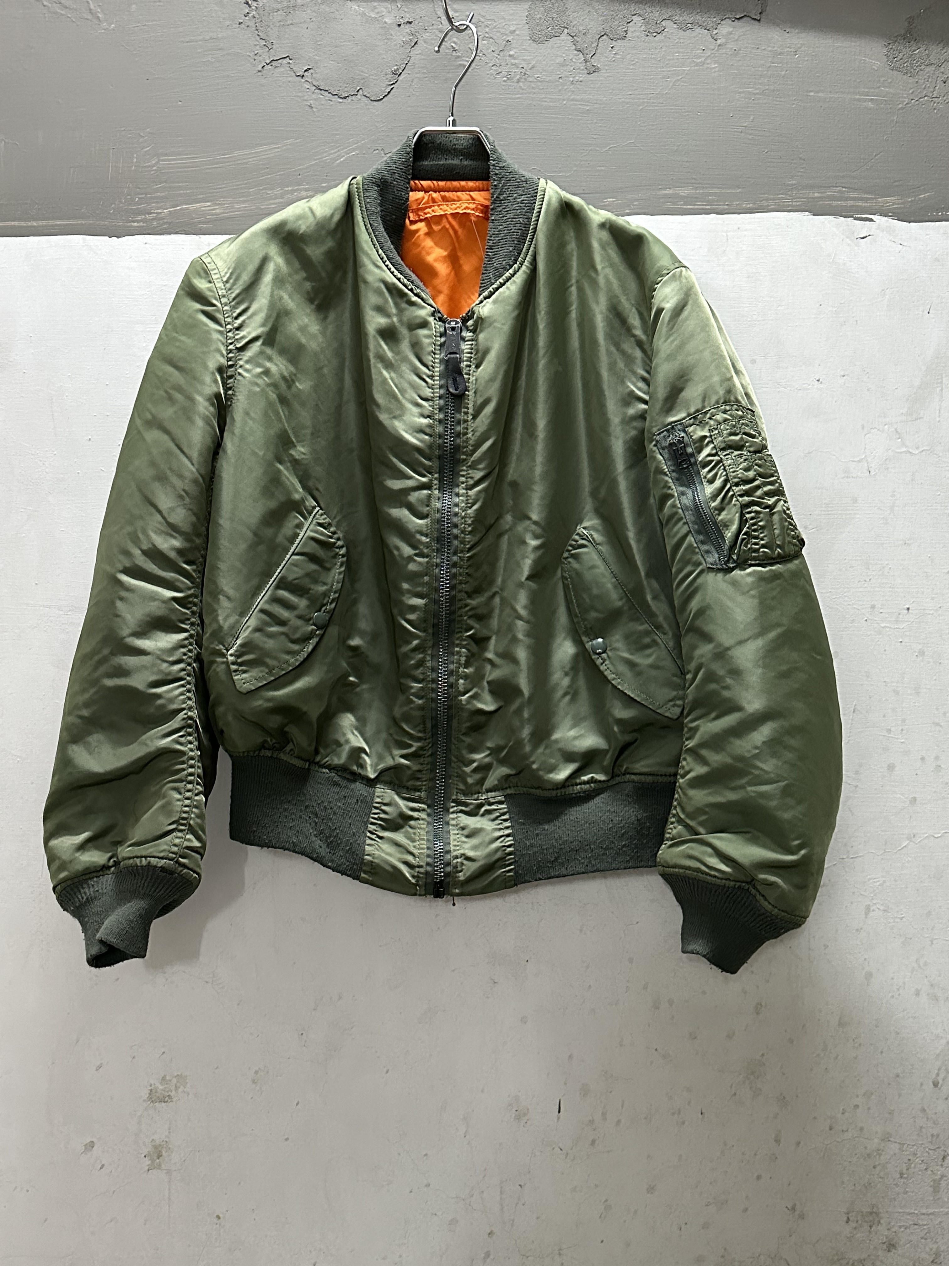 90s ALPHA MA-1 Flight Jacket Made in USA