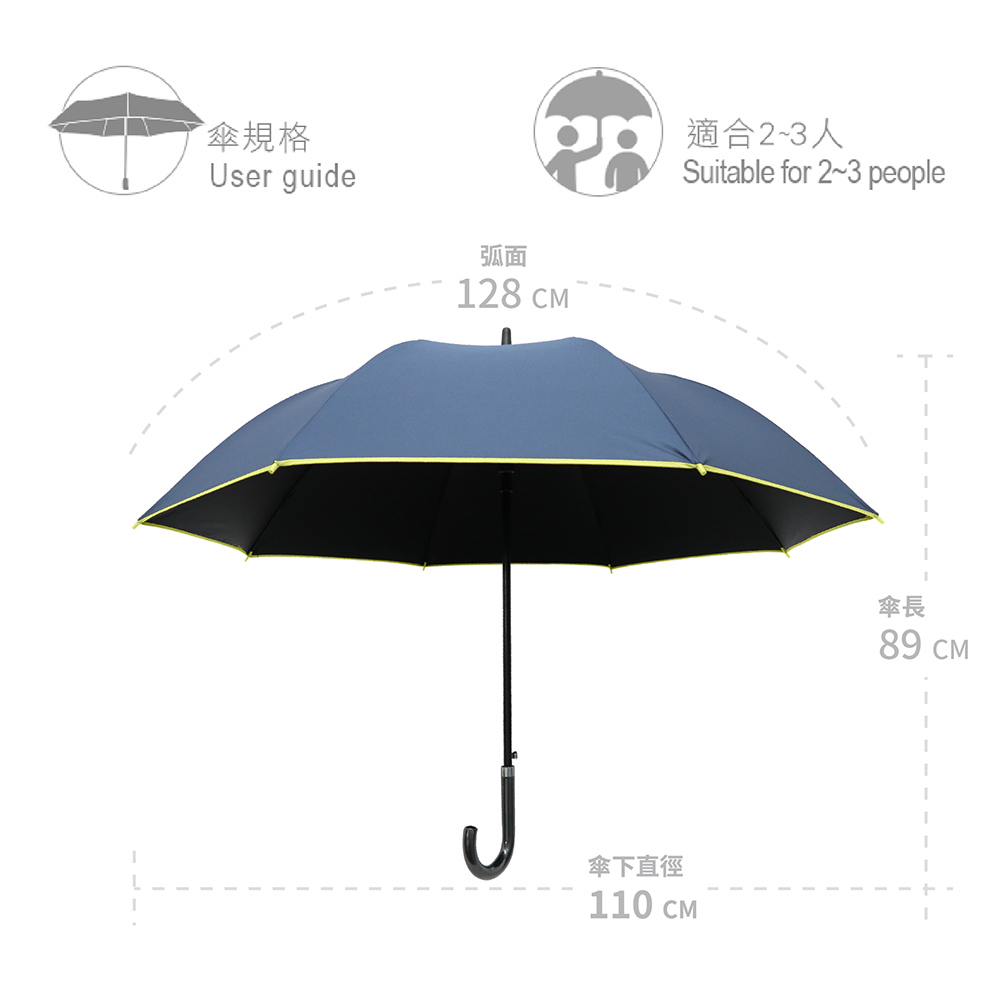 傘規格圖,User guide,傘規格,傘下直徑,傘弧面,傘下直徑,適合2~3人