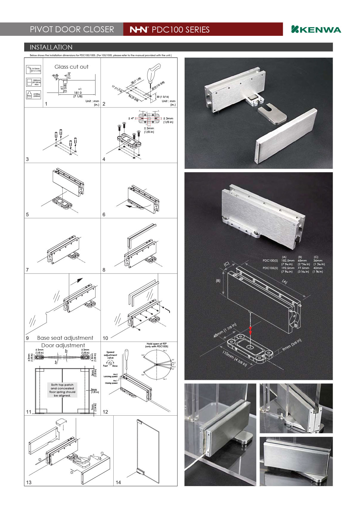 nhn 玻璃門鉸 目錄