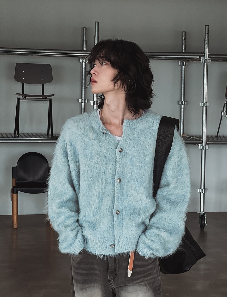 布拉格羊毛開襟衫