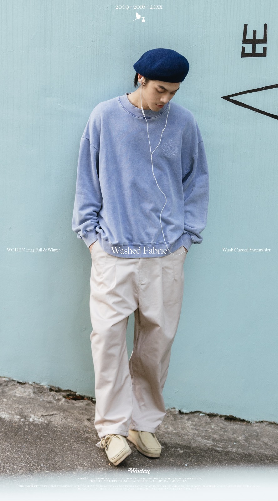 WODEN 027 Wash Carved Sweatshirt