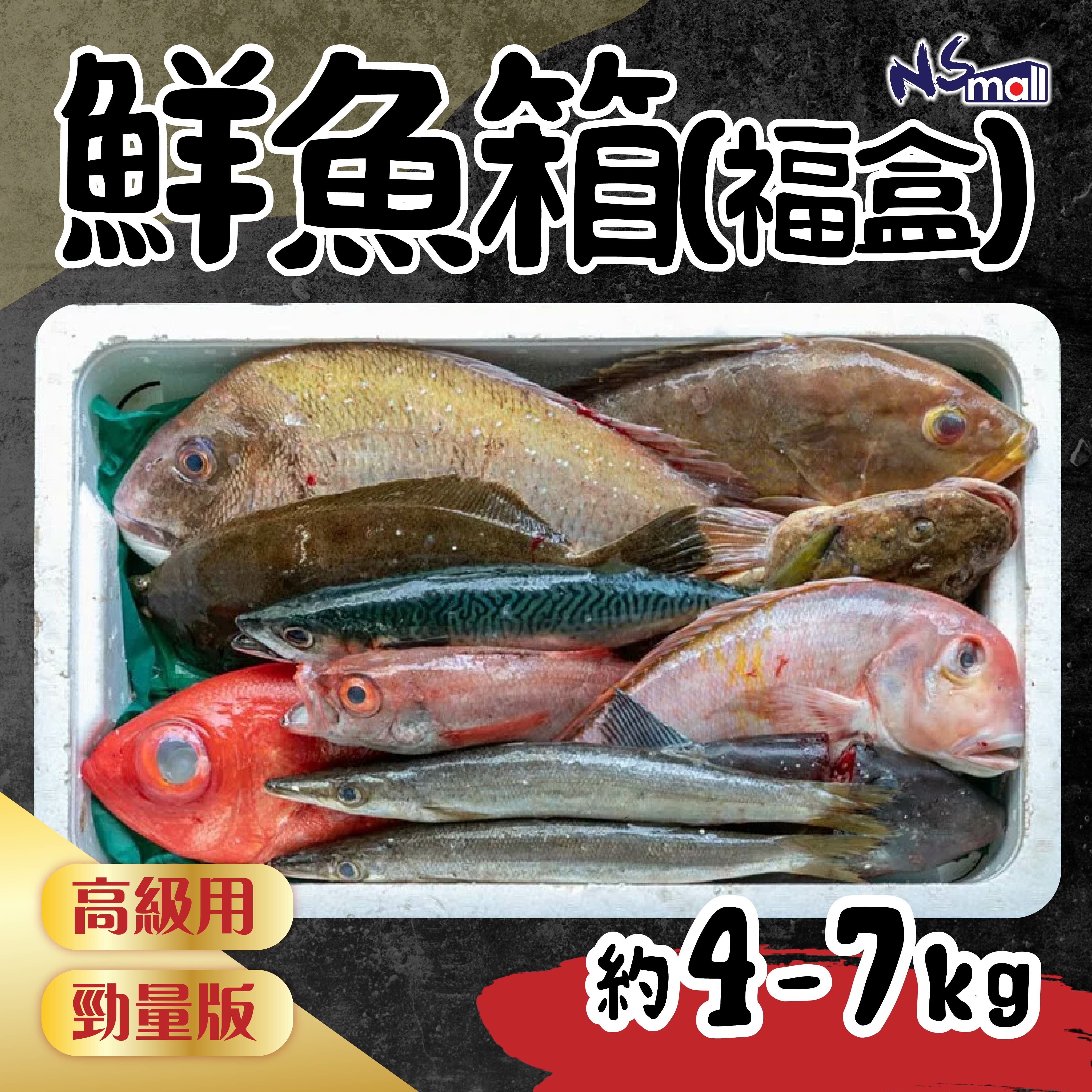 高級日本刺身用鮮魚箱(福盒) 約4kg (約6-8條) / 勁量版高級日本刺身用鮮魚箱(福盒) 約7kg (約8-10條)