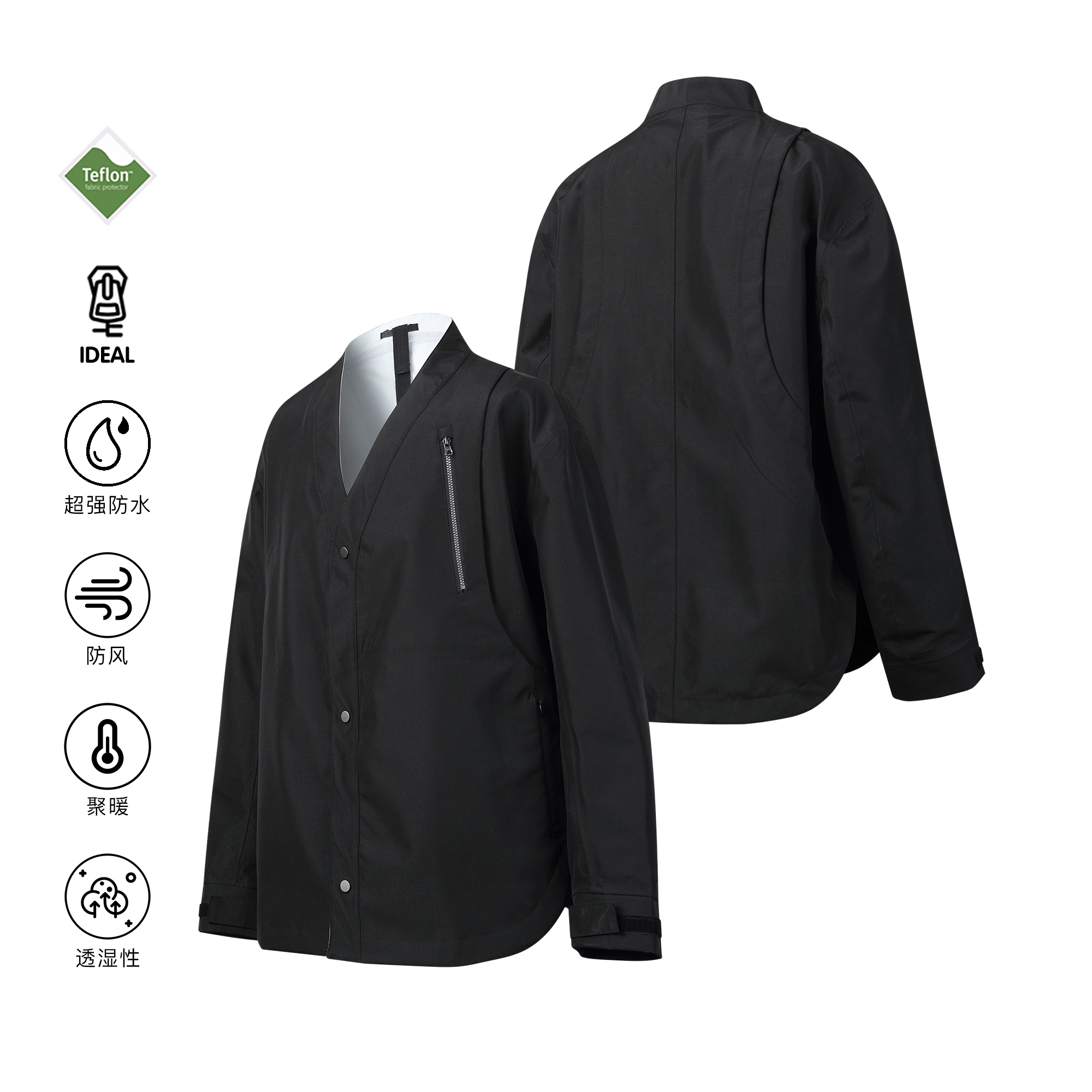 WHYWORKS 24AW【六代】機能道袍先鋒中式夾克無縫壓膠三西裝外套