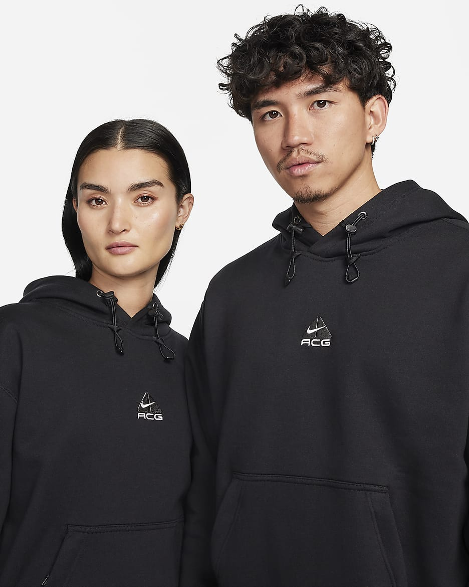 <連線代購商品>NIKE ACG THERMA-FIT HOODIE 黑灰 重磅 刺繡LOGO 內刷毛 帽T【DH3088-103】