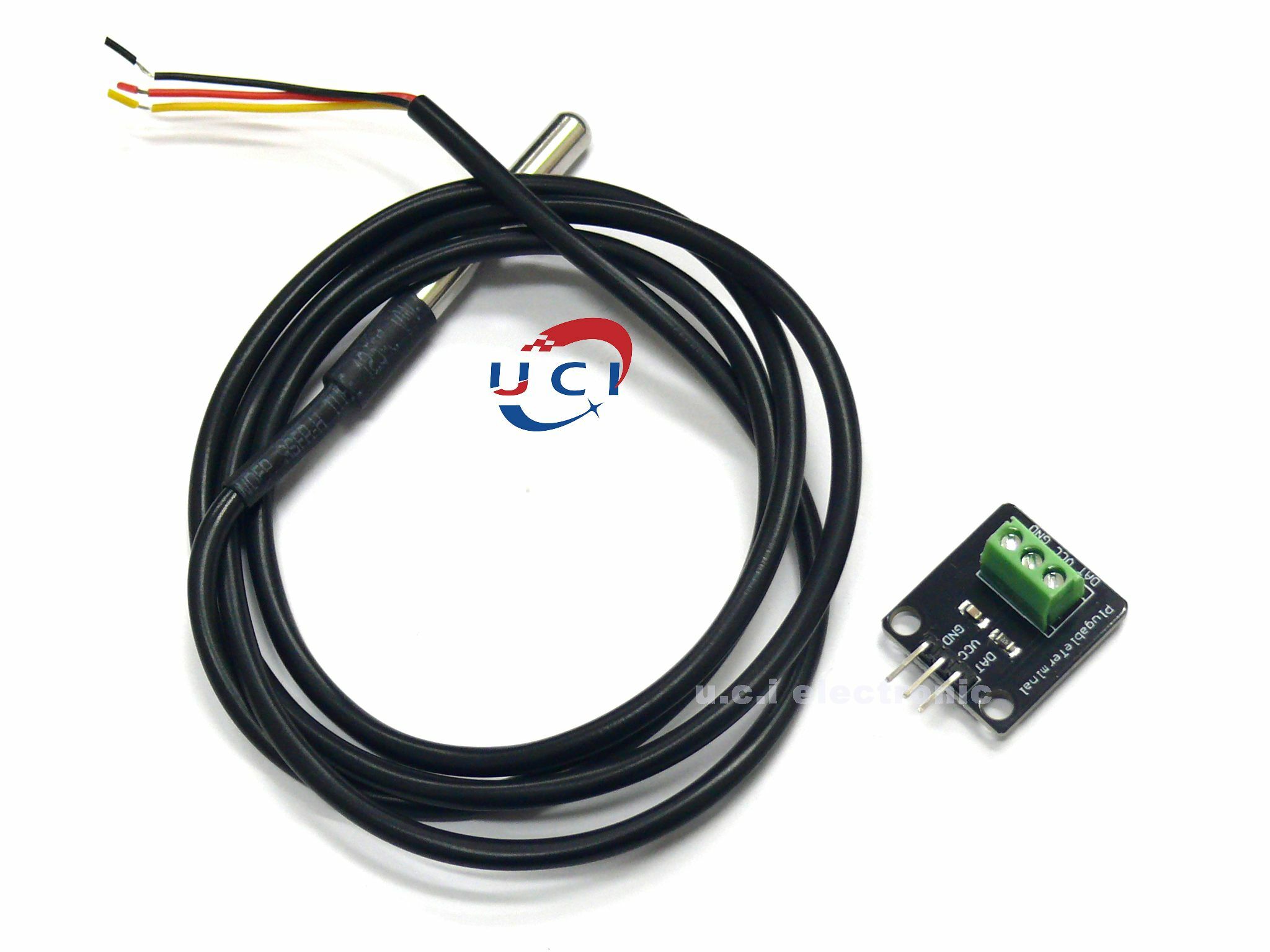 【UCI電子】(L-12) DS18B20 溫度探頭 不銹鋼封裝 防水型 18b20 溫度感測器