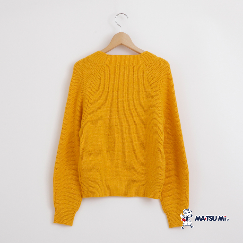 MA‧TSU Mi 花邊假兩件針織上衣(白.黃)