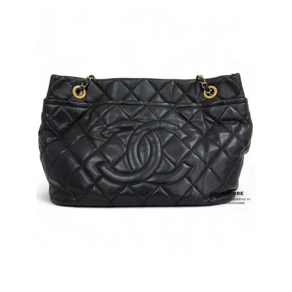 Chanel Caviar Tote Bag - Black/ Ghw