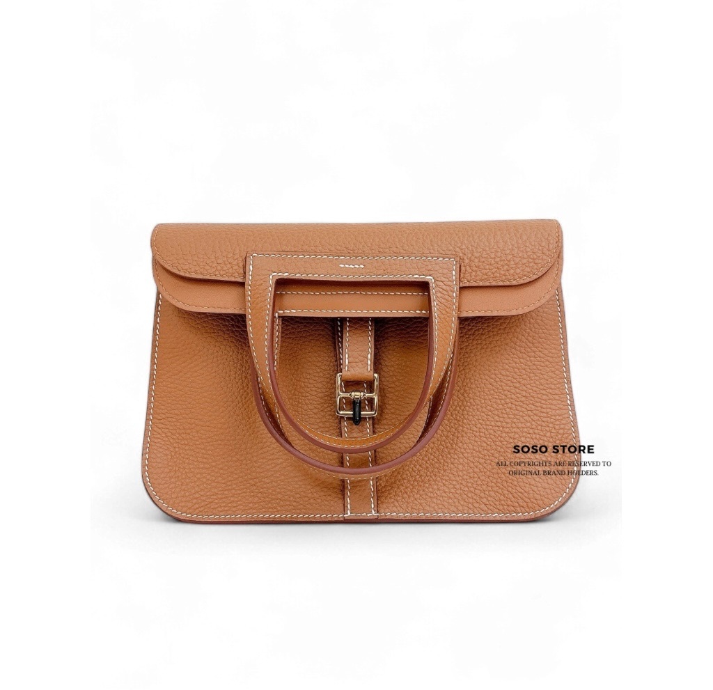 Hermes Halzan 25 Bag - Brown / Ghw