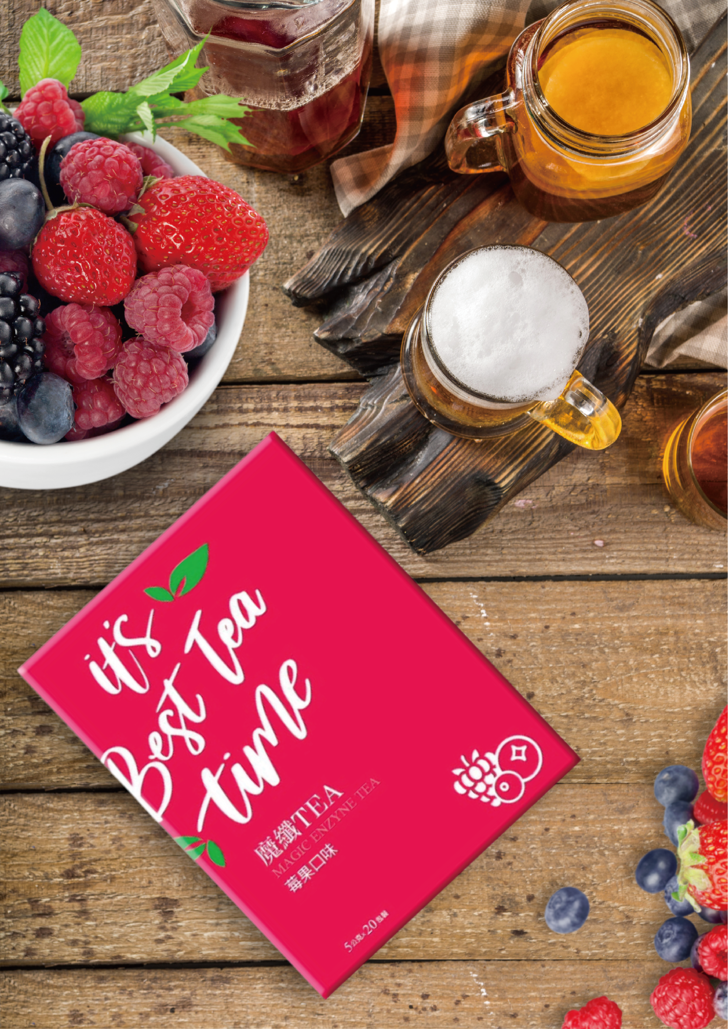 【全館免運】博勝魔纖TEA-康普茶-莓果口味【多件優惠：買一送一/超值3入/超值6入】