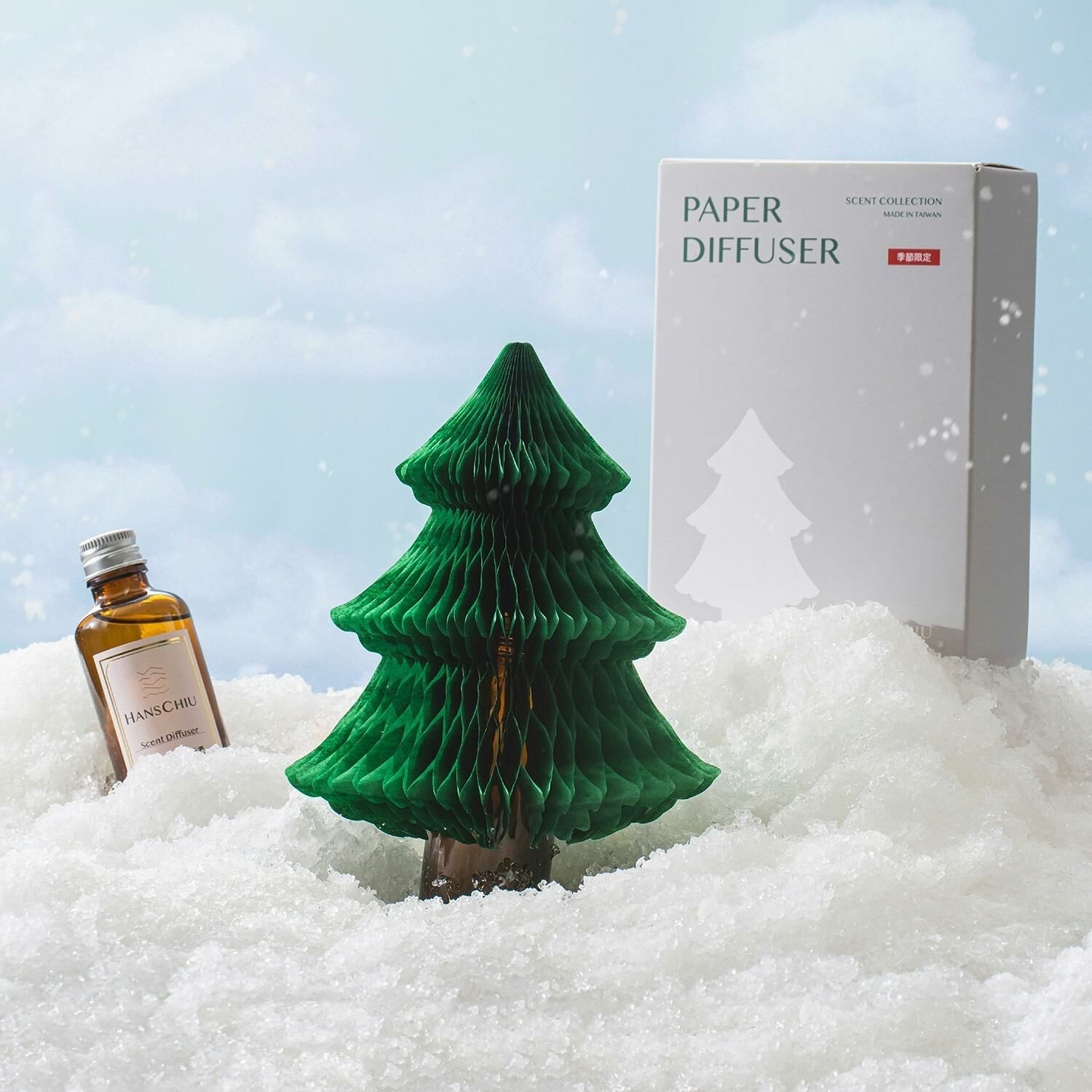 HANSCHIU 寵物友善聖誕樹紙團擴香 - 芳草森林 (可更換成招財貓或櫻花紙團）