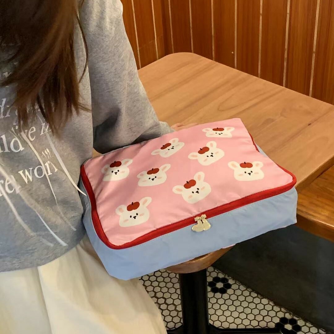 《5144》可愛小動物印刷旅遊收納袋