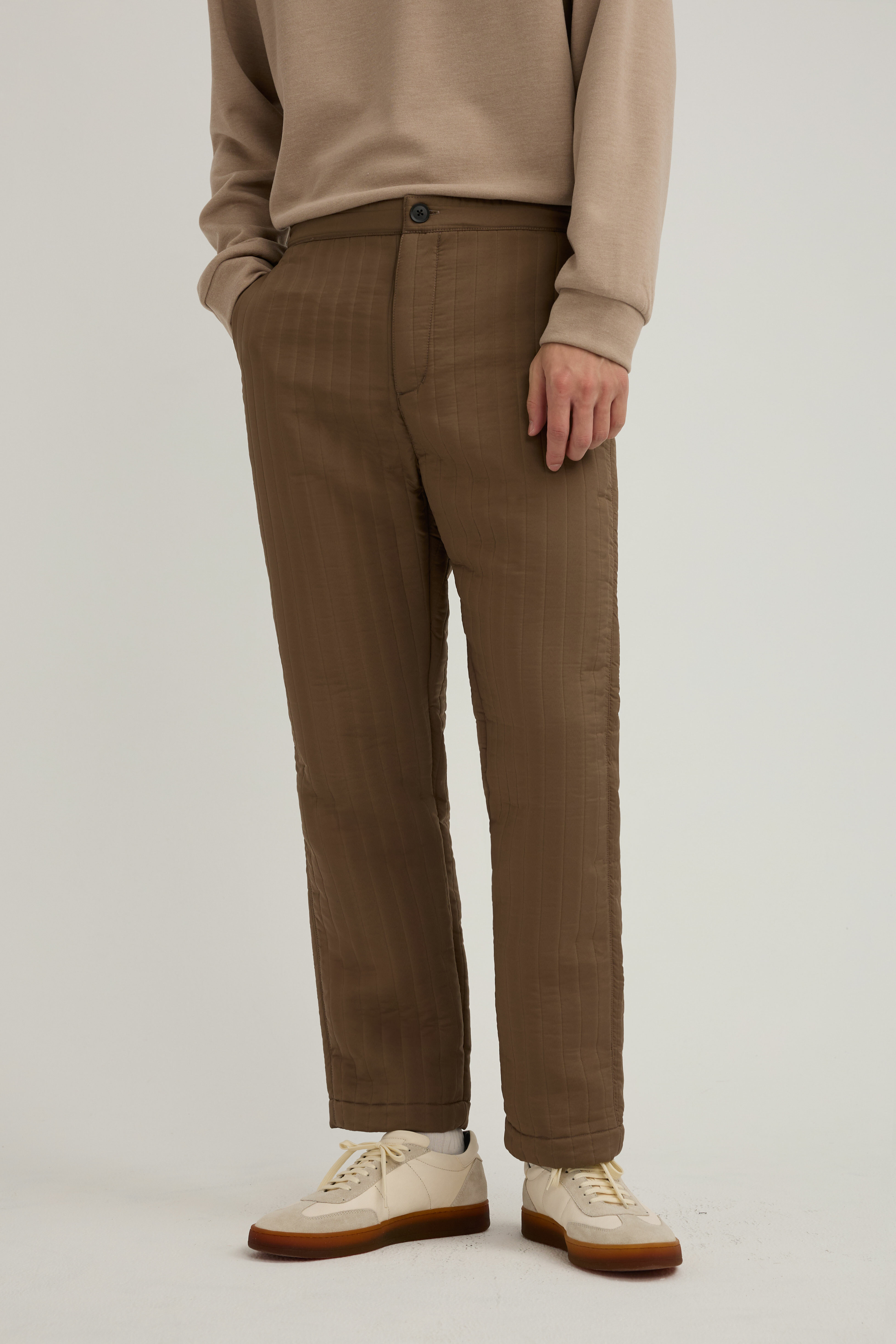 LINER 直筒長褲 男（咖啡）