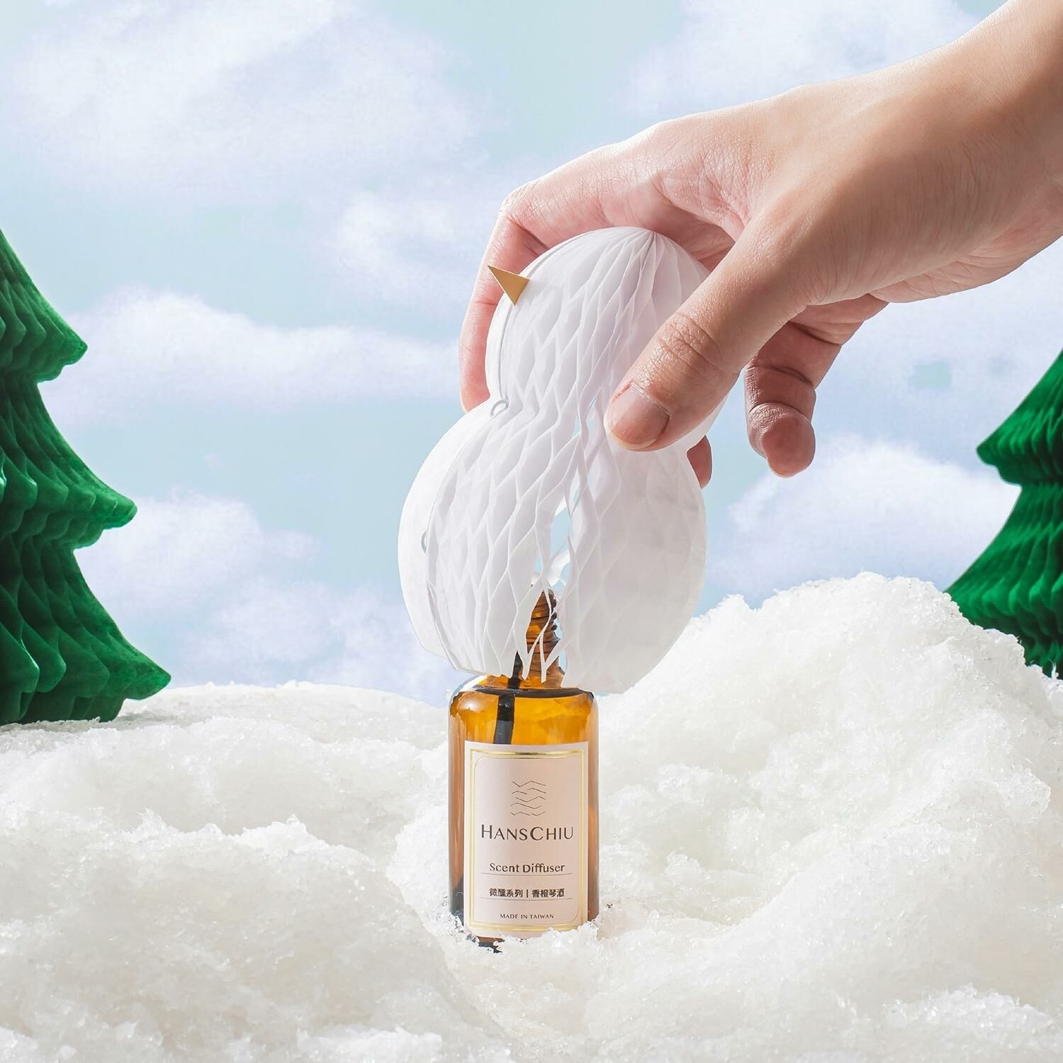 HANSCHIU 寵物友善雪精靈紙團擴香 - 貓草&薰衣草（可換成櫻花紙團）