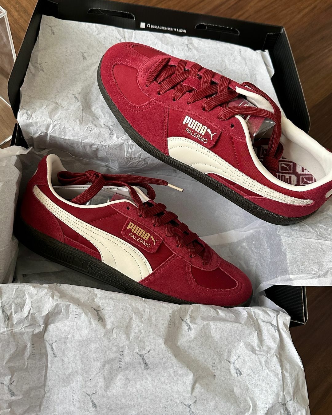 PUMA PALERMO OG INTENSE RED 奶油酒紅 黑底 金標 女鞋 383011-13 / 預購