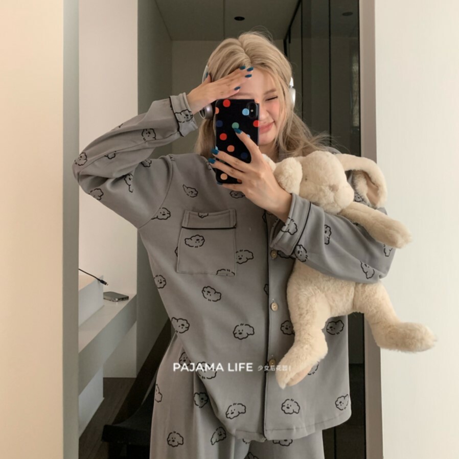 《5151》可愛小狗圖案休閒居家服