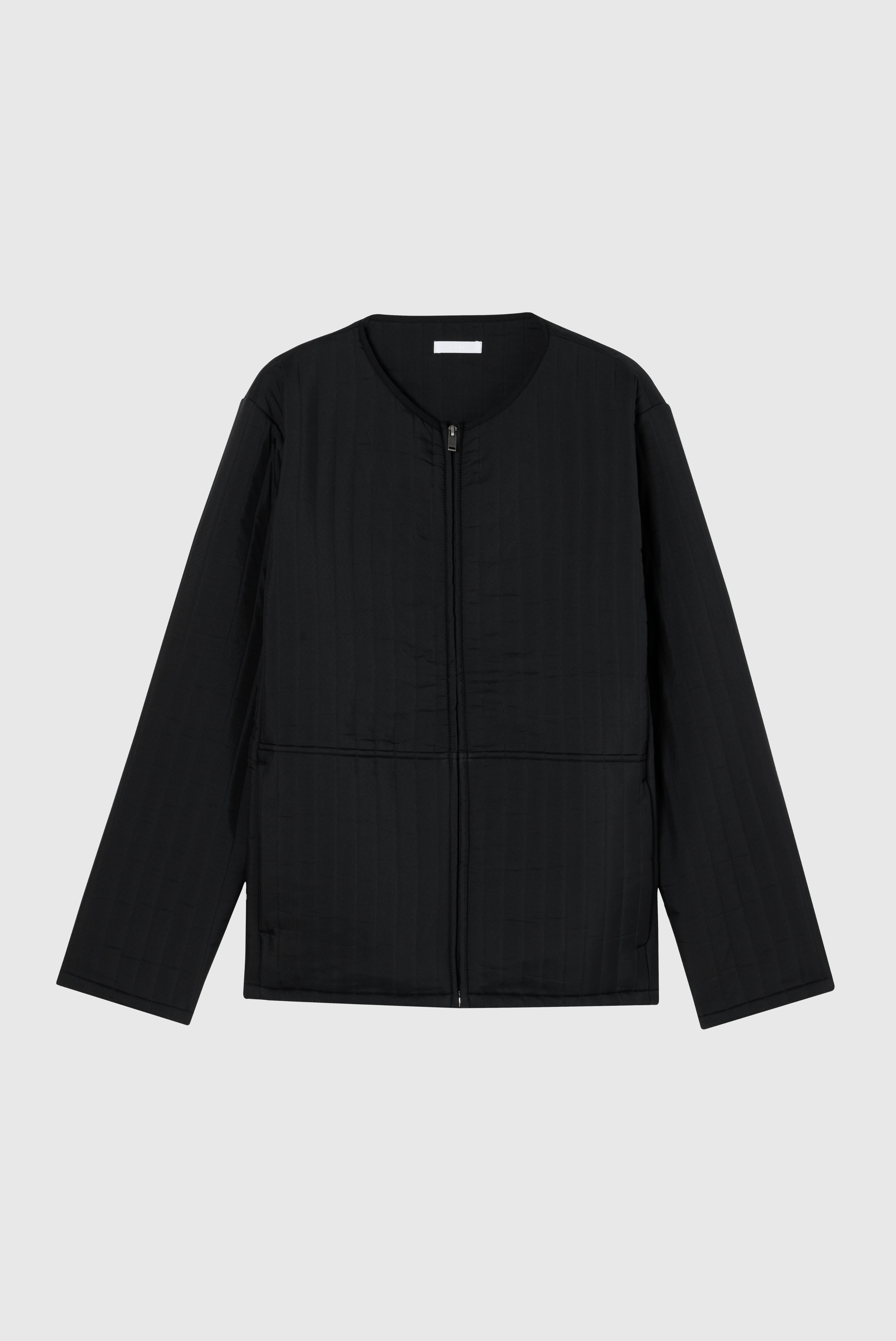 LINER 圓領拉鍊式外套 男（黑）