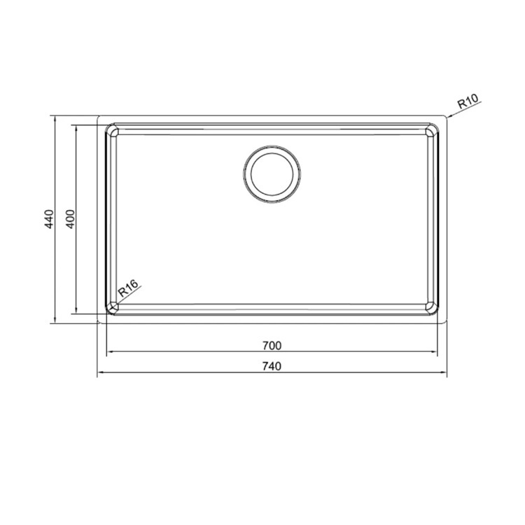 Franke "Felix" FEX 110-70 Stainless Steel Kitchen Sink