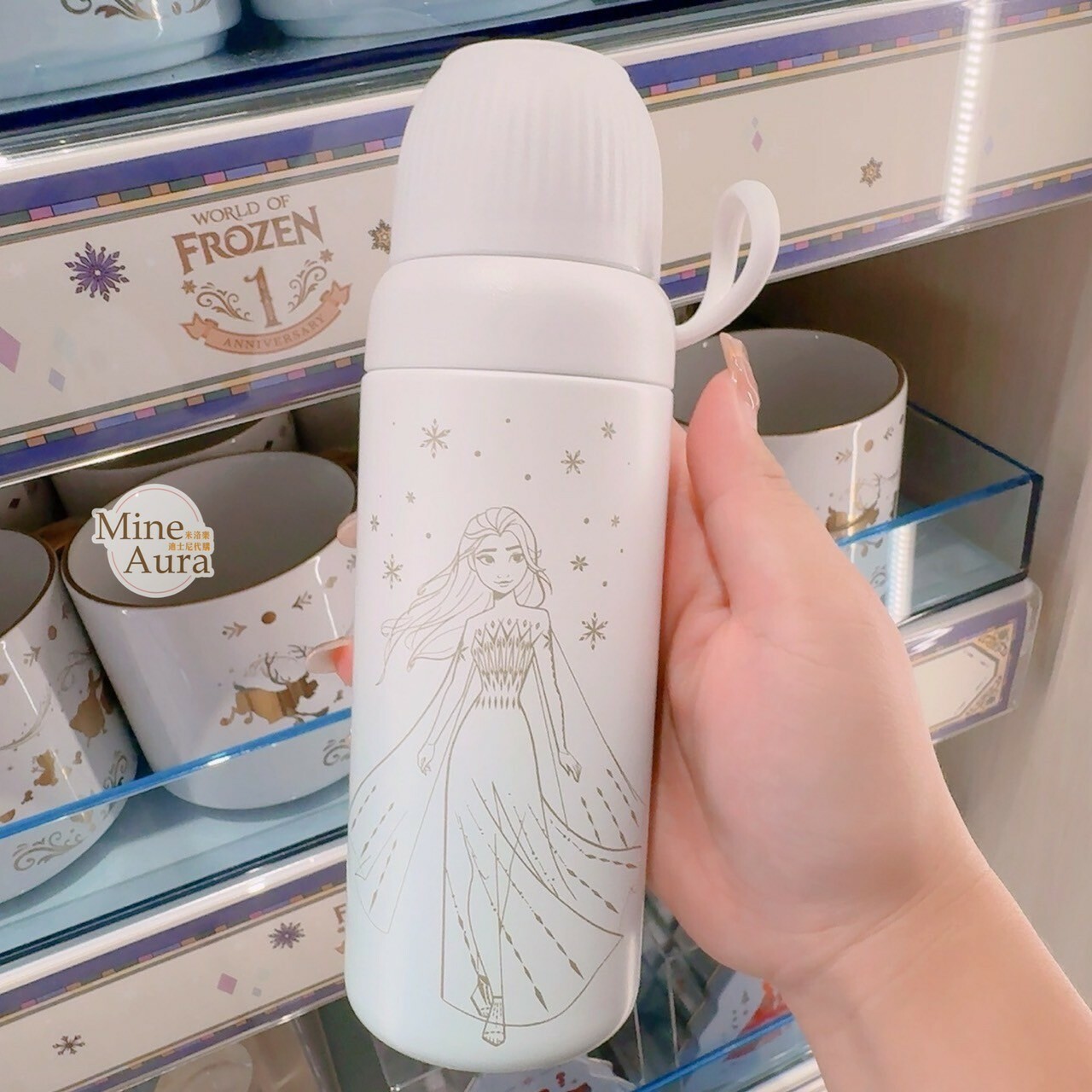 World of Frozen 限定 艾莎 Elsa 素描圖案 隨身 水杯 水壺 冰雪奇緣 Frozen -香港迪士尼樂園