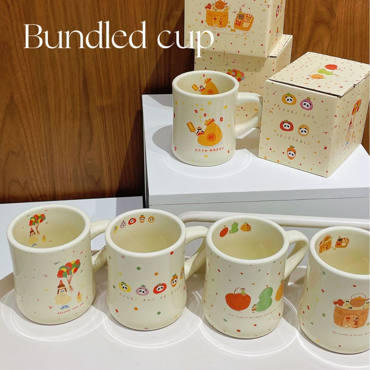 《5153》可愛卡通塗鴉馬克杯400ml